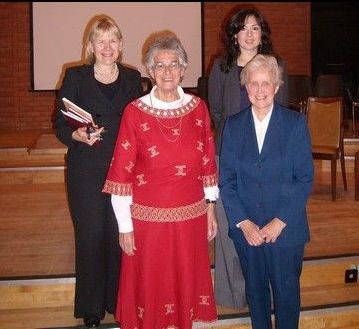 Ann Lipson with Ruth Neal, Mrs Janet Pickering and Clare Flynn