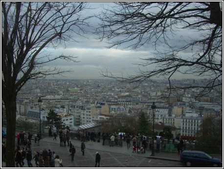 A Wintry view of Paris from Sacre Coeur
