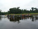 Canoeing in the Amazon