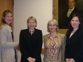 Sarah Smith and Laura Carstensen, pictured with Headmistress Janet Pickering and Development Director Clare Flynn